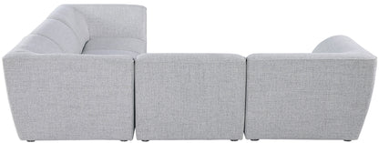 Tavolo Grey Durable Linen Textured Modular Sectional Sec5C