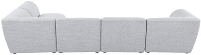 Tavolo Grey Durable Linen Textured Modular Sectional Sec5D