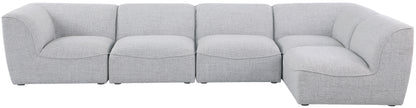 Tavolo Grey Durable Linen Textured Modular Sectional Sec5D