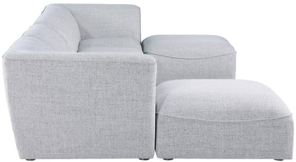 Tavolo Grey Durable Linen Textured Modular Sectional Sec6A