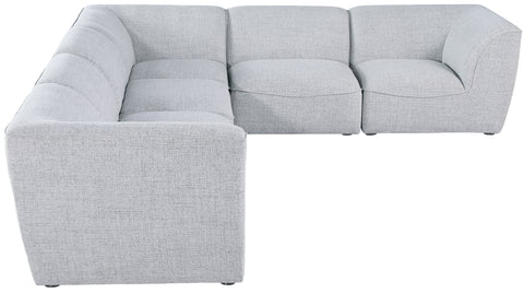 Tavolo Grey Durable Linen Textured Modular Sectional Sec6B