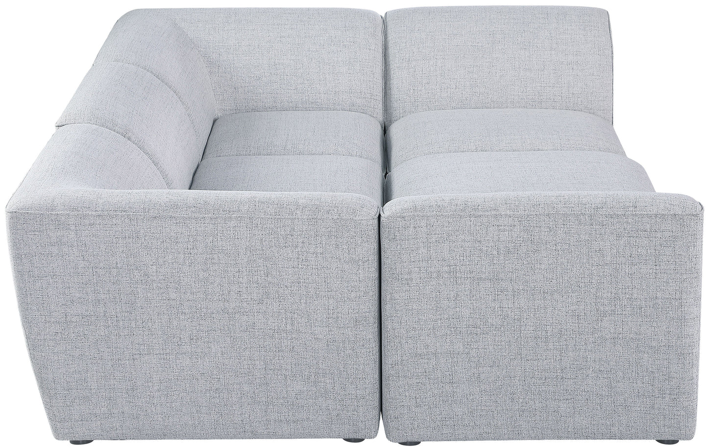 tavolo grey durable linen textured modular sectional sec6c