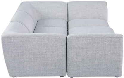 Tavolo Grey Durable Linen Textured Modular Sectional Sec6C