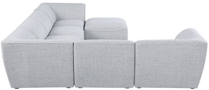 Tavolo Grey Durable Linen Textured Modular Sectional Sec7A