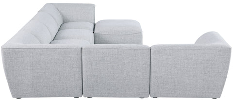 Tavolo Grey Durable Linen Textured Modular Sectional Sec7A