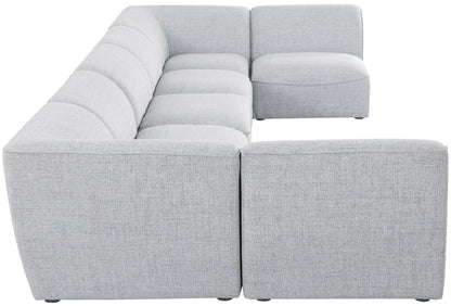 Tavolo Grey Durable Linen Textured Modular Sectional Sec7B