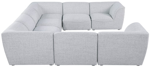 Tavolo Grey Durable Linen Textured Modular Sectional Sec8A