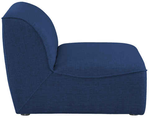 Tavolo Navy Durable Linen Textured Armless Armless