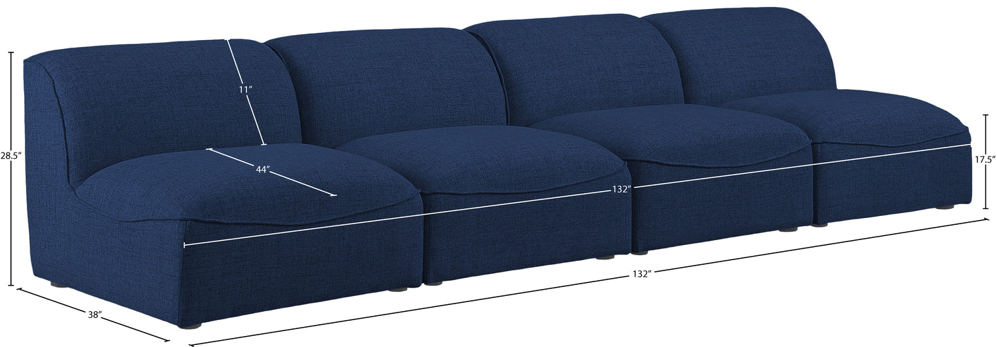 tavolo navy durable linen textured modular sofa s132