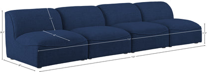 Tavolo Navy Durable Linen Textured Modular Sofa S132