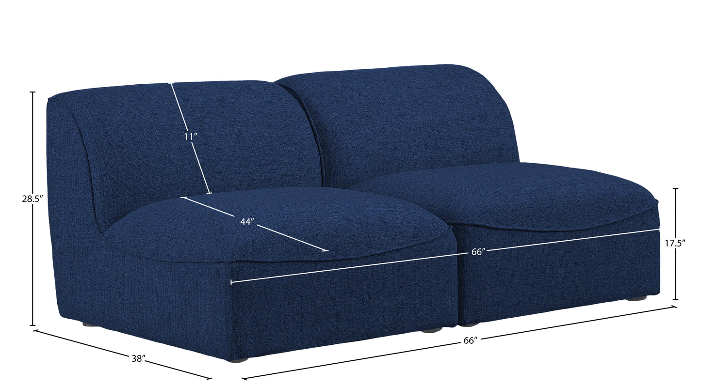 tavolo navy durable linen textured modular sofa s66