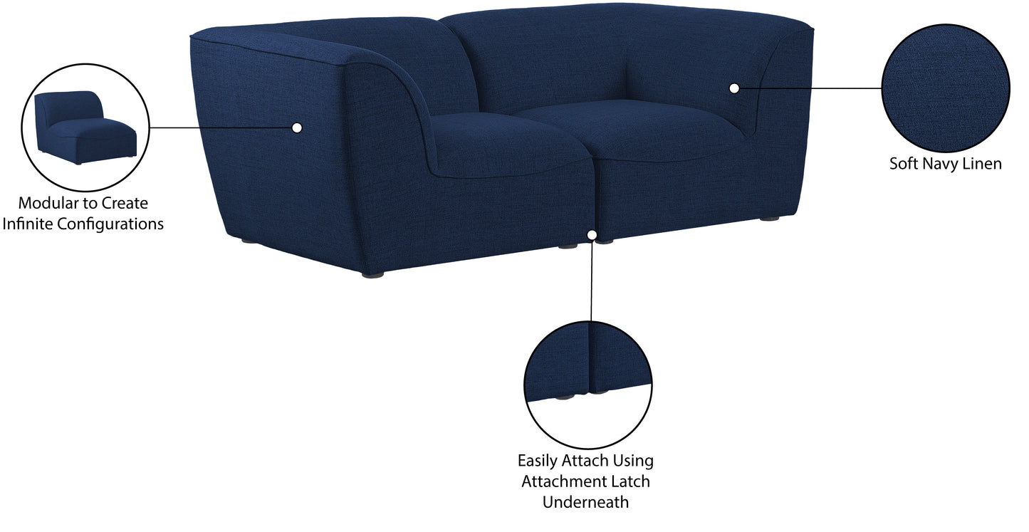 tavolo navy durable linen textured modular sofa s76