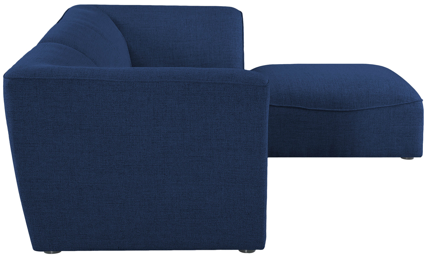 tavolo navy durable linen textured modular sectional sec4a