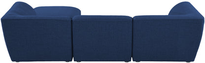 Tavolo Navy Durable Linen Textured Modular Sectional Sec4A