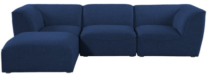 Tavolo Navy Durable Linen Textured Modular Sectional Sec4A