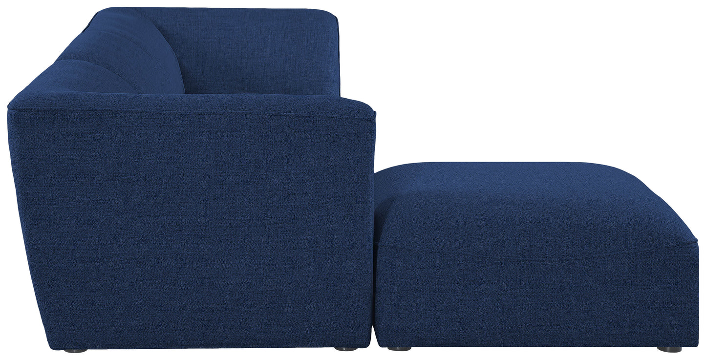 tavolo navy durable linen textured modular sectional sec4a