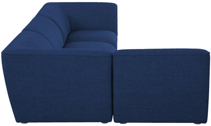 Tavolo Navy Durable Linen Textured Modular Sectional Sec4B