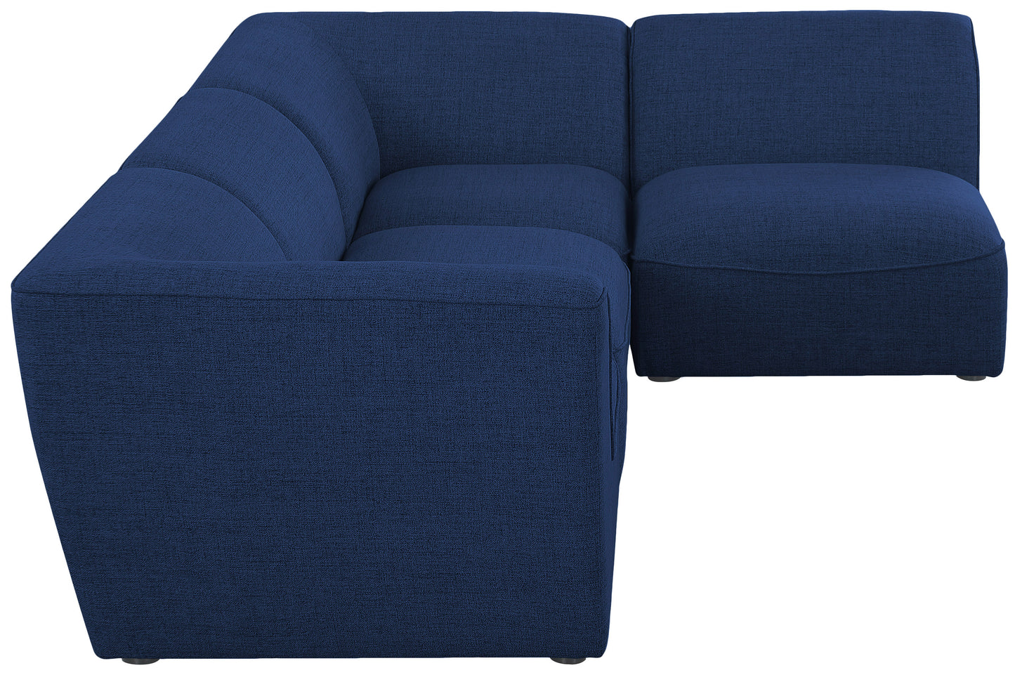 tavolo navy durable linen textured modular sectional sec4b