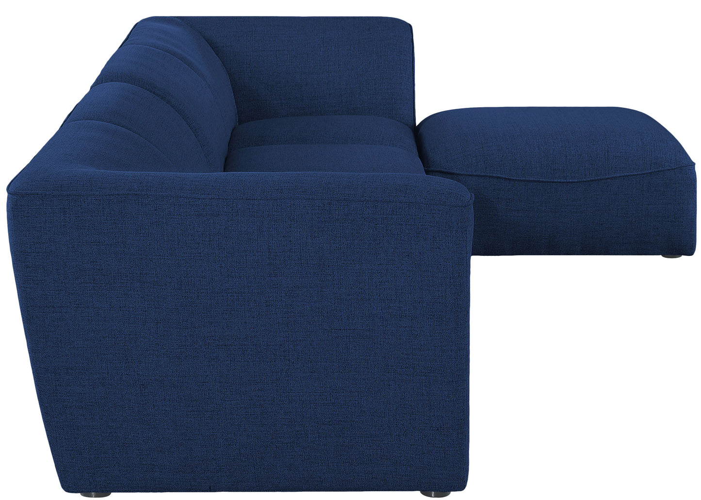 tavolo navy durable linen textured modular sectional sec5a