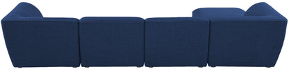 Tavolo Navy Durable Linen Textured Modular Sectional Sec5A