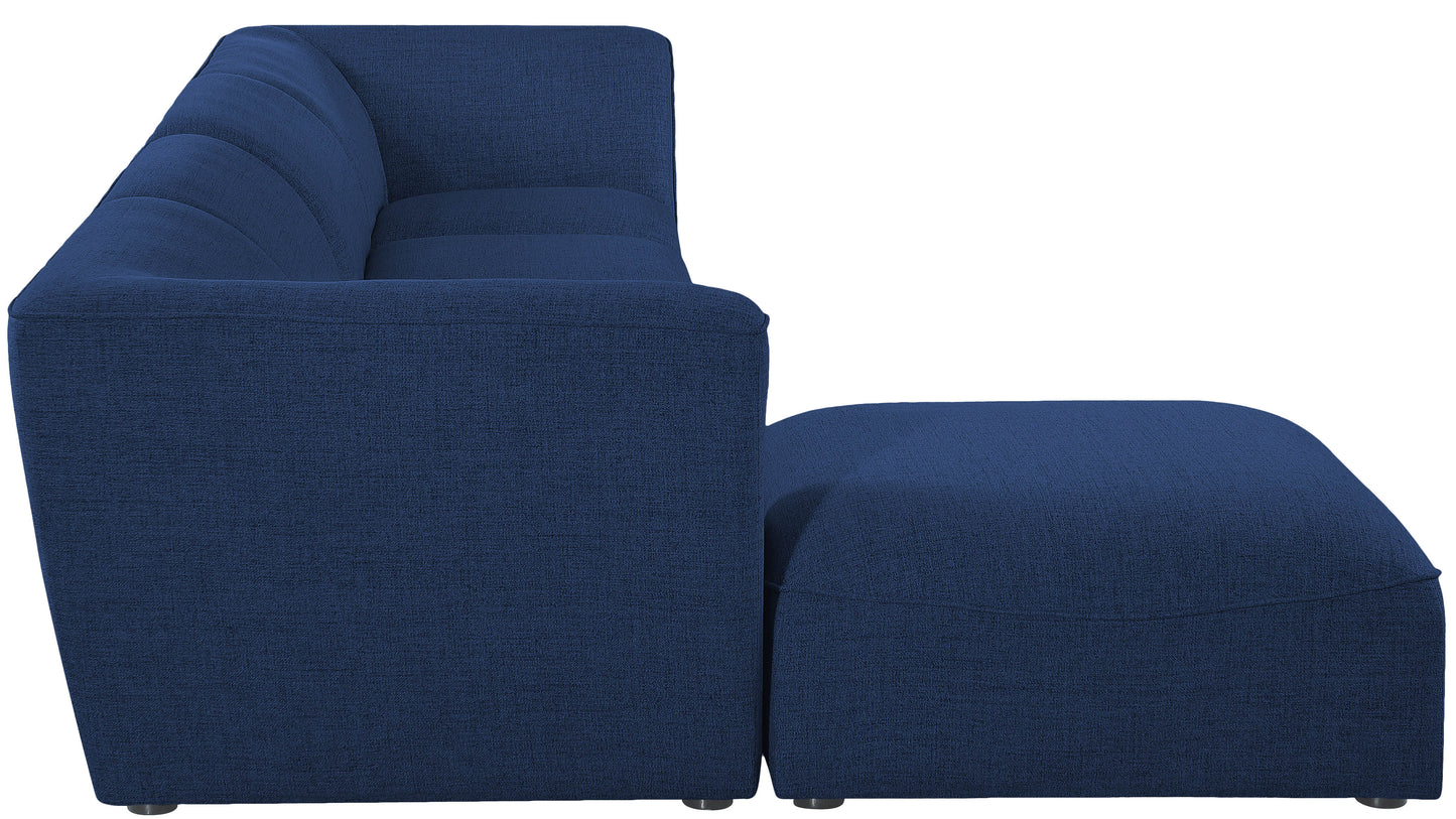 tavolo navy durable linen textured modular sectional sec5a