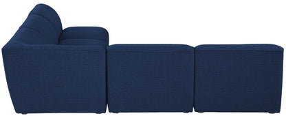 Tavolo Navy Durable Linen Textured Modular Sectional Sec5B