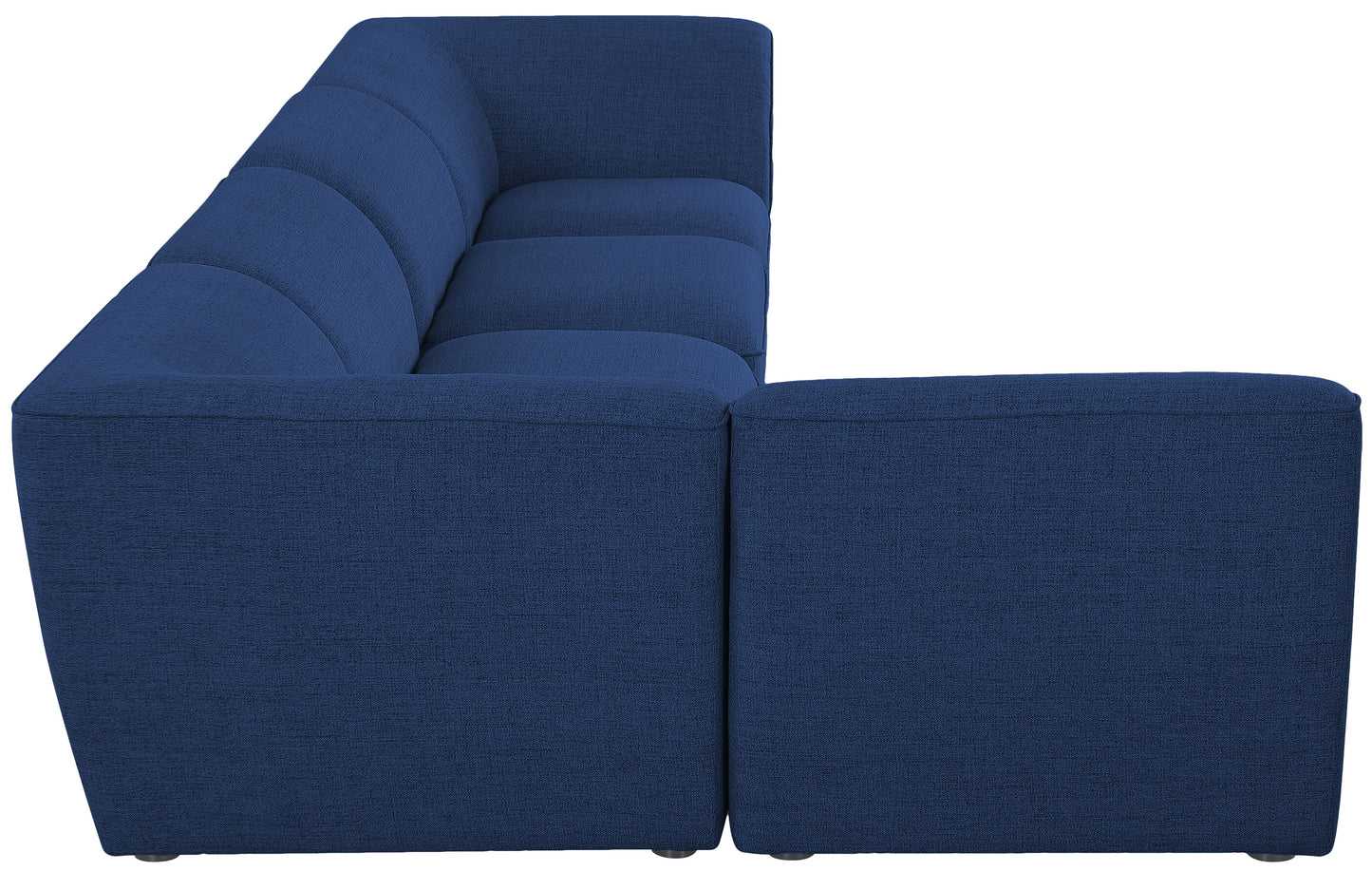 tavolo navy durable linen textured modular sectional sec5d