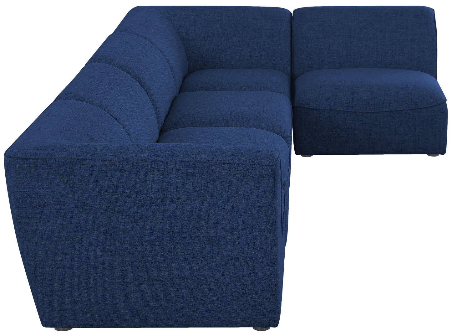 tavolo navy durable linen textured modular sectional sec5d