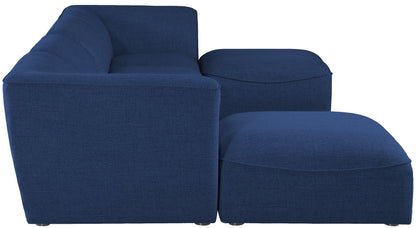 Tavolo Navy Durable Linen Textured Modular Sectional Sec6A