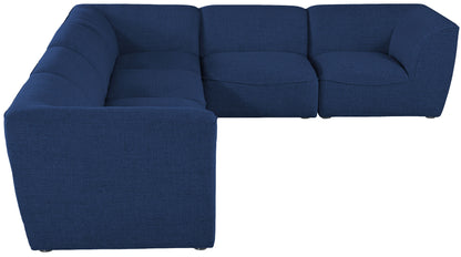 Tavolo Navy Durable Linen Textured Modular Sectional Sec6B