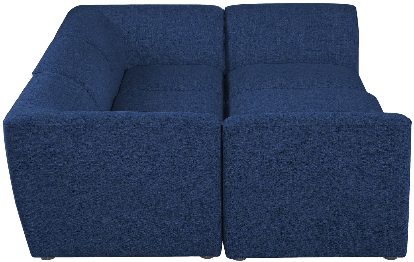 tavolo navy durable linen textured modular sectional sec6c