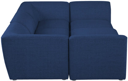 Tavolo Navy Durable Linen Textured Modular Sectional Sec6C