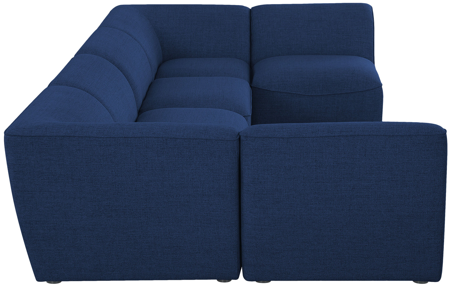 tavolo navy durable linen textured modular sectional sec6d