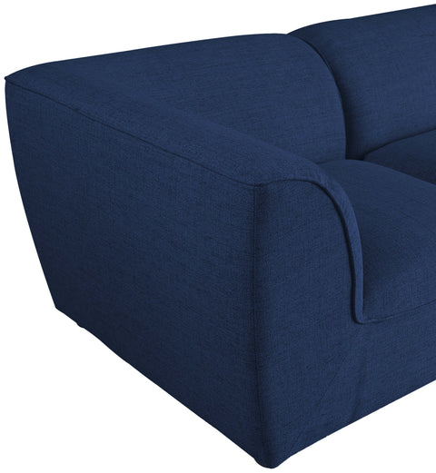 Tavolo Navy Durable Linen Textured Modular Sectional Sec8A
