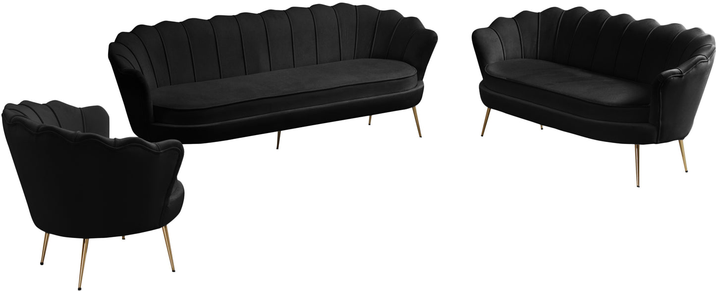 alessio black velvet chair c