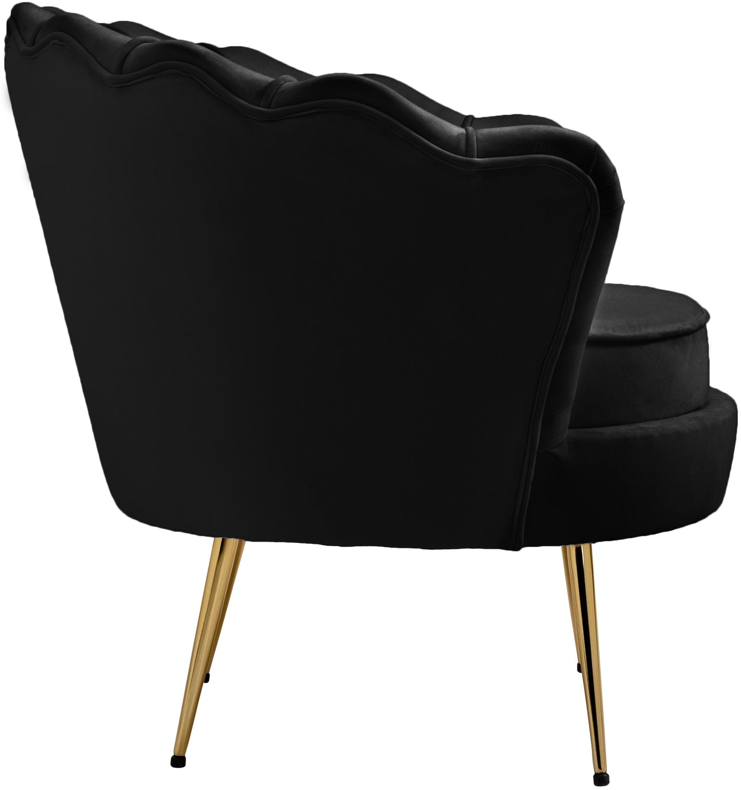 alessio black velvet chair c