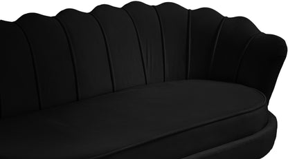 Alessio Black Velvet Loveseat L