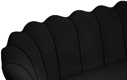 Alessio Black Velvet Loveseat L