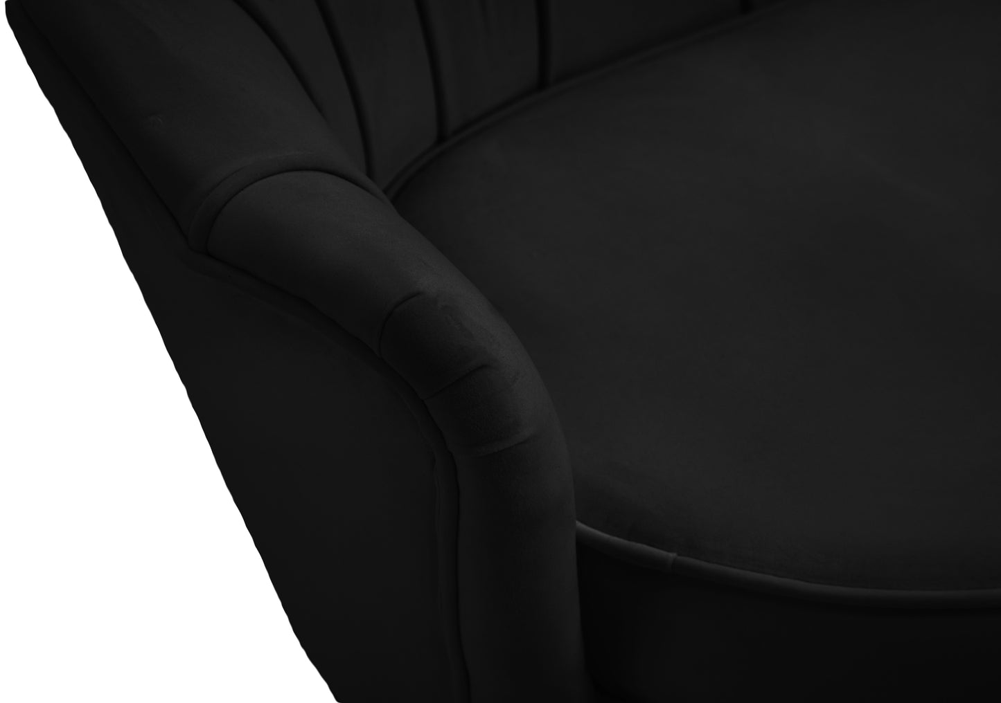 alessio black velvet loveseat l