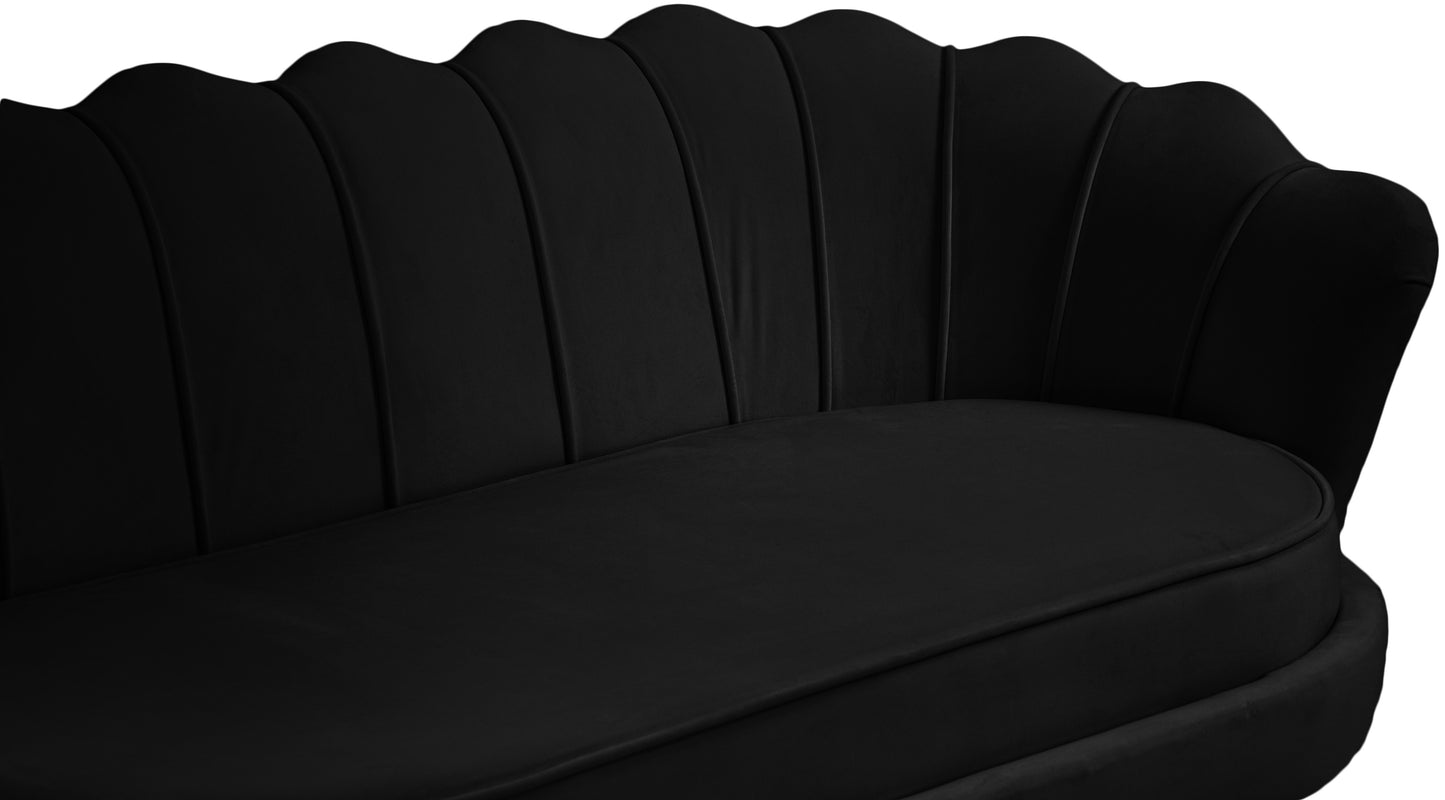 alessio black velvet sofa s