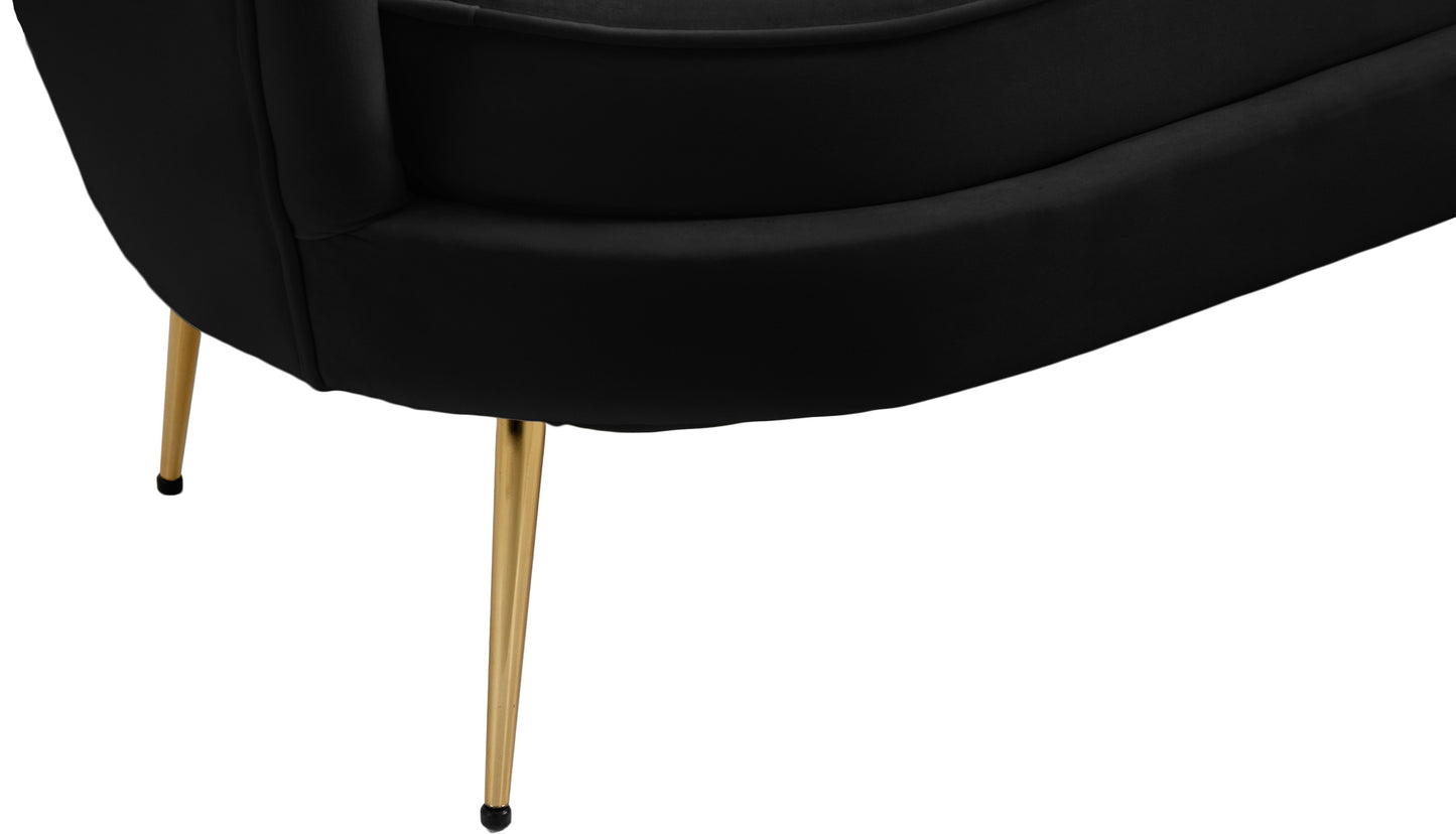 alessio black velvet sofa s