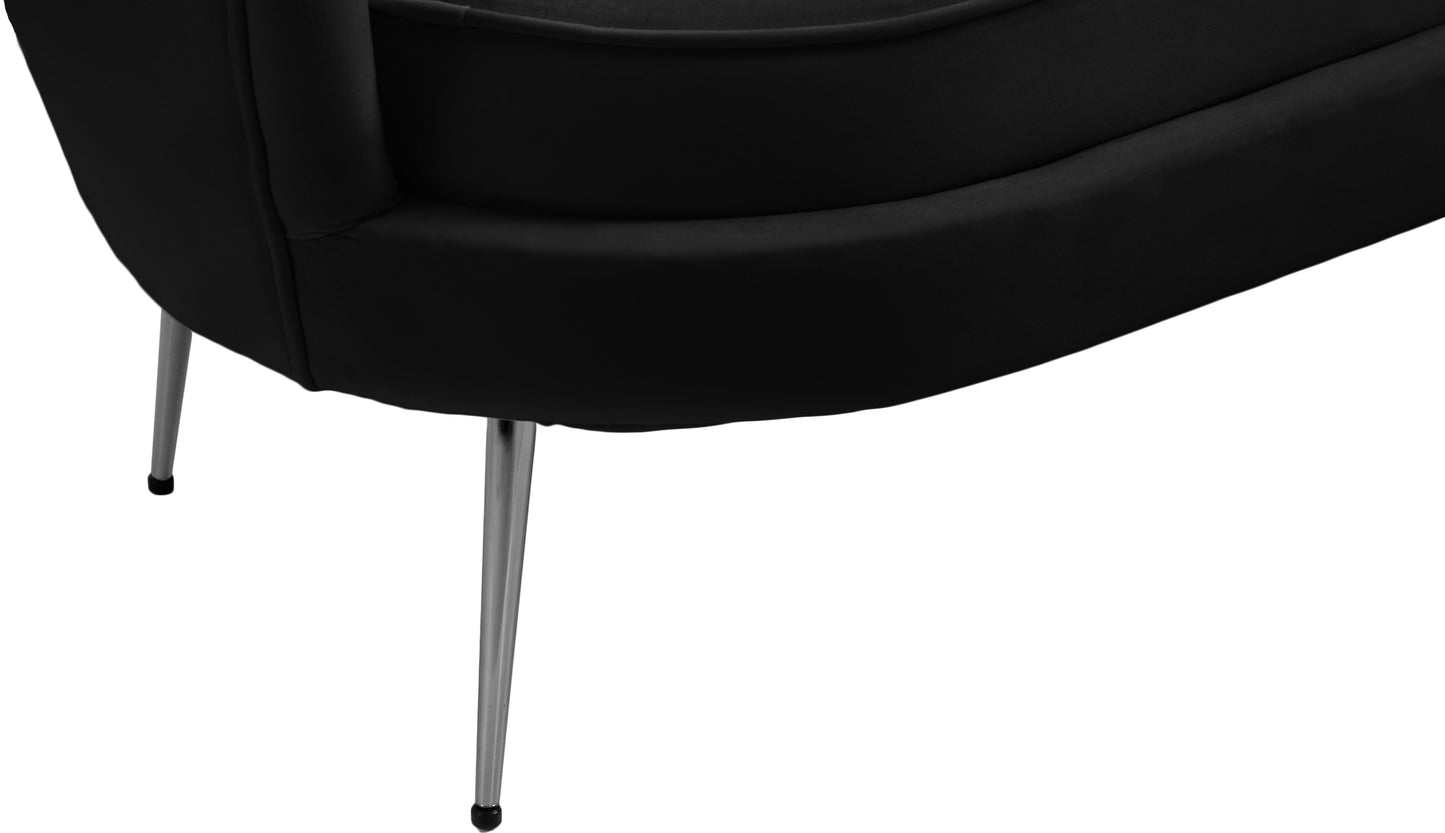 alessio black velvet sofa s