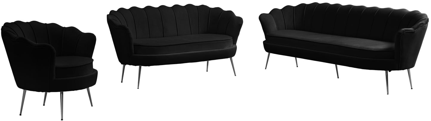 alessio black velvet sofa s