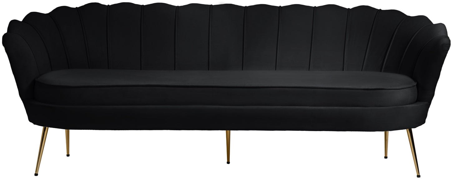 alessio black velvet sofa s