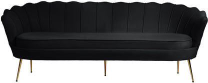 Alessio Black Velvet Sofa S