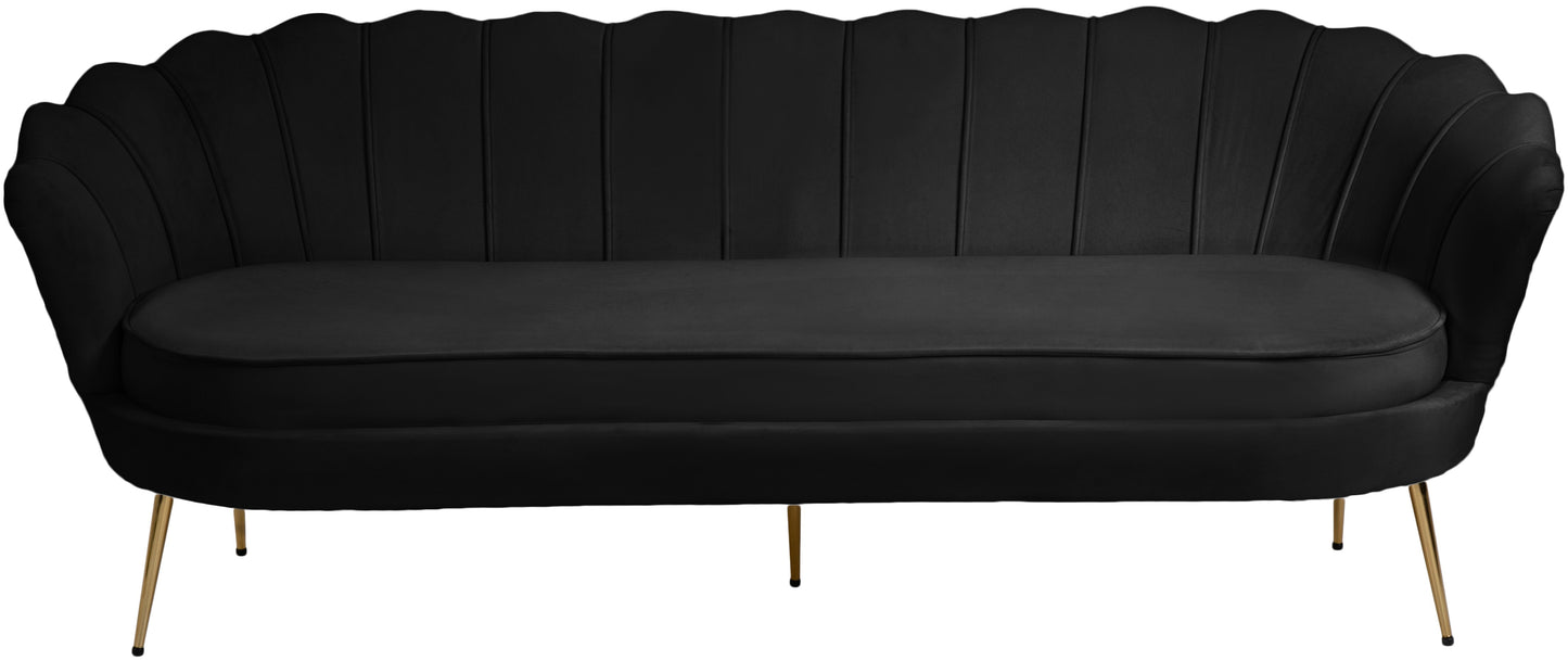 alessio black velvet sofa s