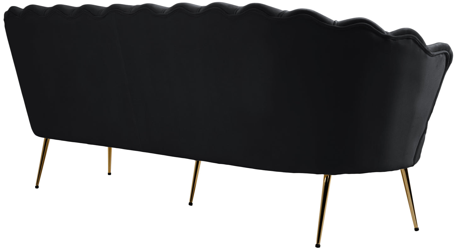 alessio black velvet sofa s