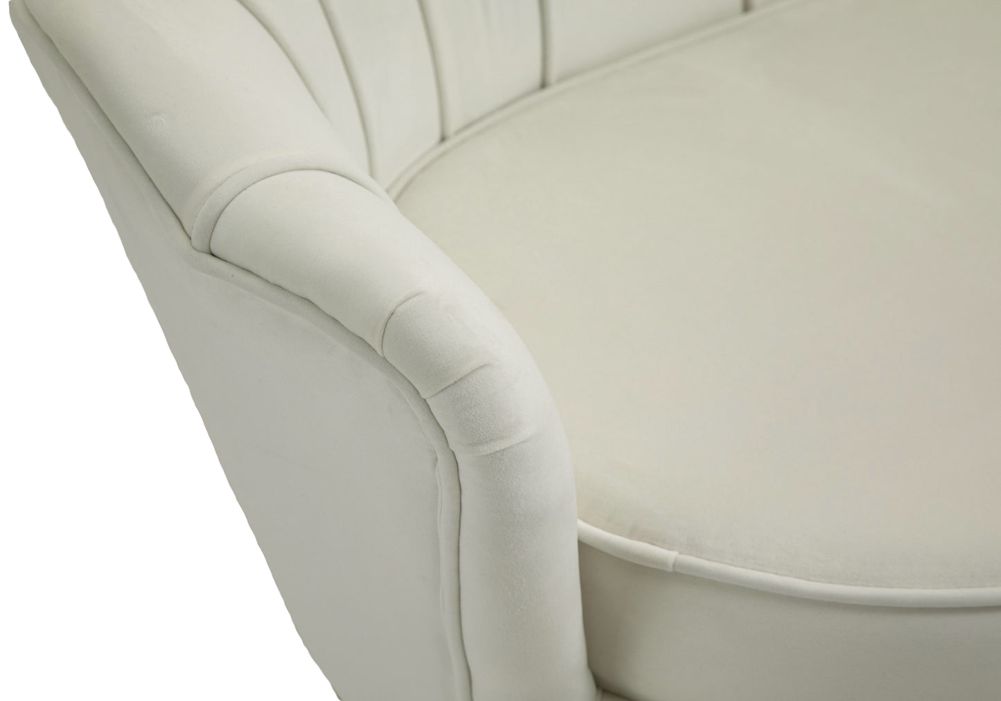 alessio cream velvet loveseat l