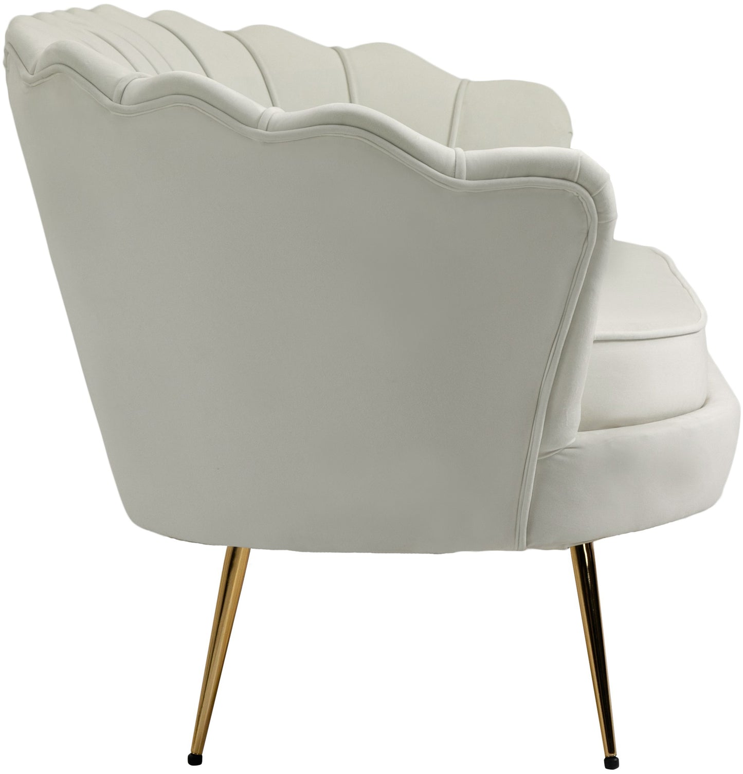 alessio cream velvet loveseat l