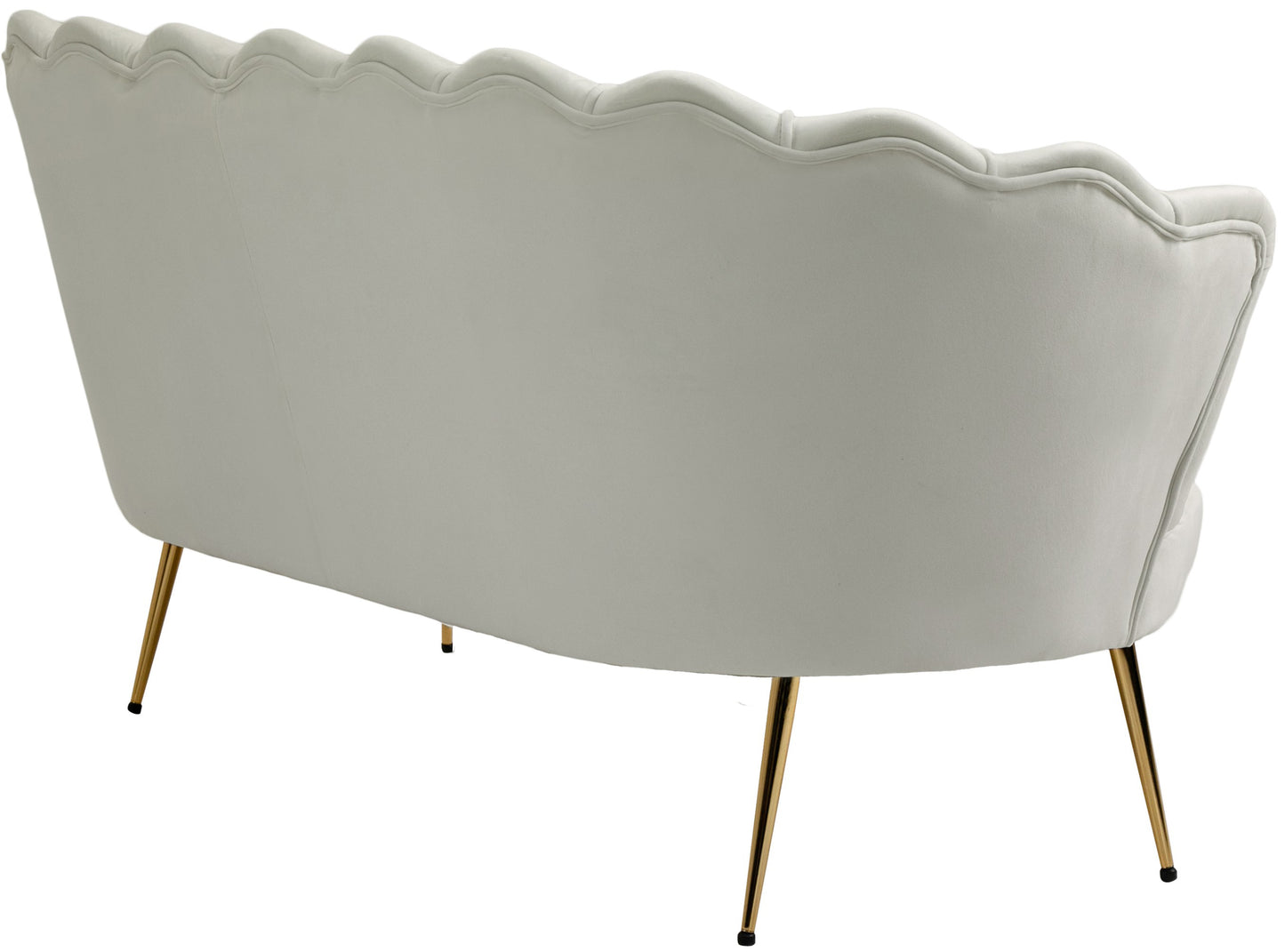 alessio cream velvet loveseat l